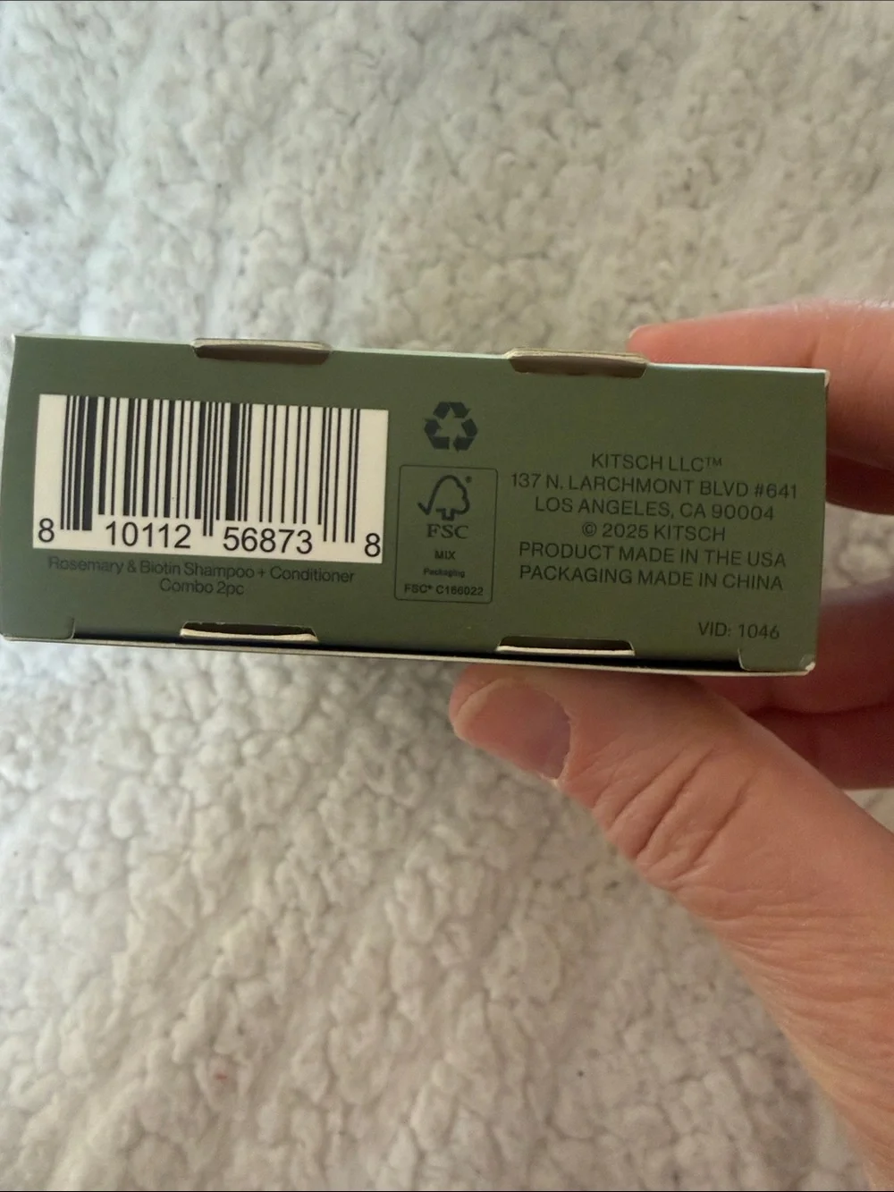 Kitsch Rosemary & Biotin Solid Shampoo & Conditioner Bars - Light Green